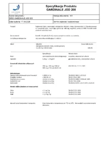 Ekologiczny JOD - certyfikat